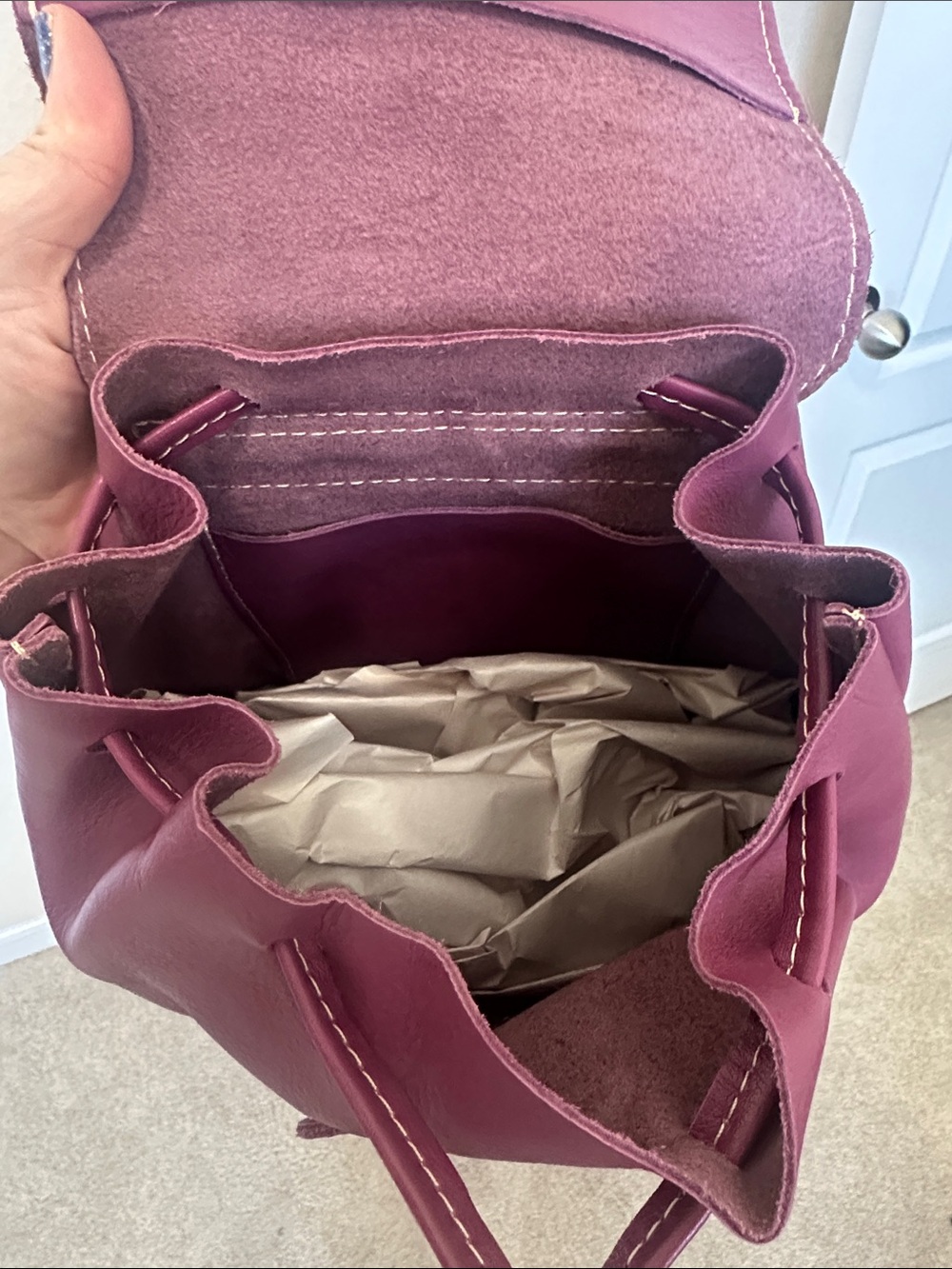 Portland Leather mulberry Backpack - Picture 2 of 4